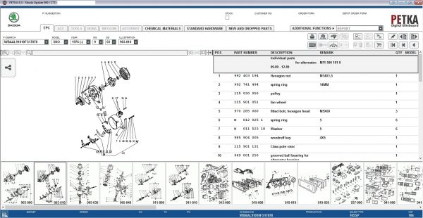 PETKA 8.3 Volkswagen Seat Skoda Audi Commercial Vehicles Porsche 02.2022 Spare Parts Catalog DVD 12