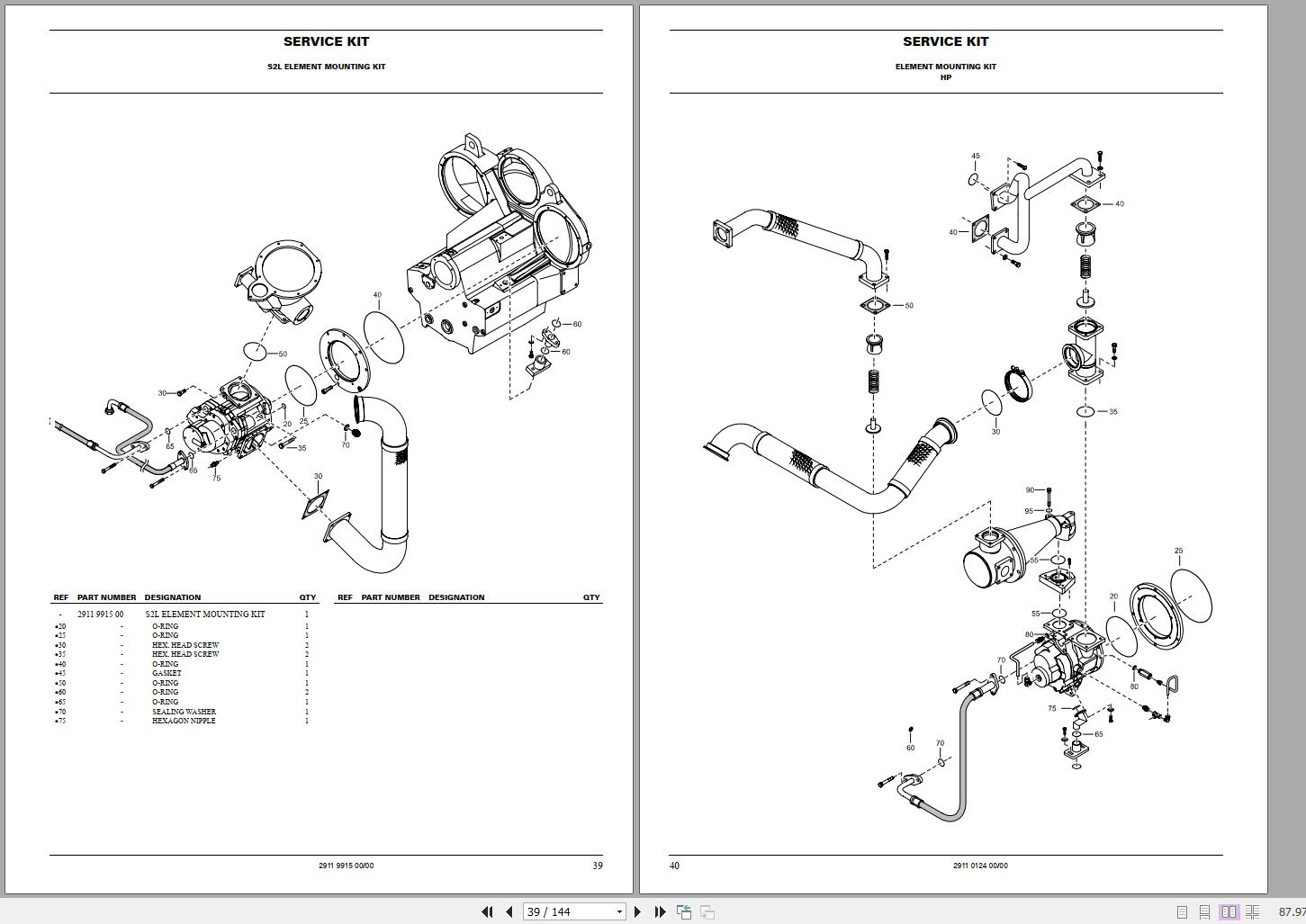 Atlas Copco Portable Compressors PNS 1250 Cd Parts List 2955 0850 00 2006 1
