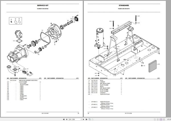 Atlas Copco Portable Compressors XAHS 336 Cd Parts List 2955 0470 00 2006 1