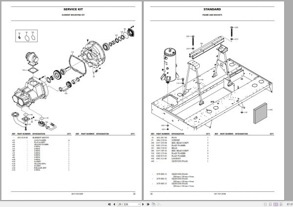 Atlas Copco Portable Compressors XAHS 536 Cd Parts List 2955 0220 01 2005 1