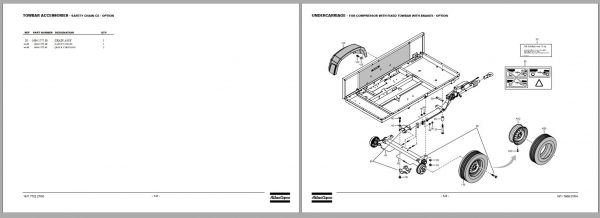 Atlas Copco Portable Compressors XAS 137 DDG XAS 300 DD7G Parts List 2955 1270 00 2007 1