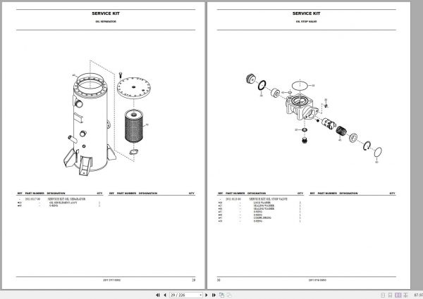 Atlas Copco Portable Compressors XRVS 336 Cd Parts List 2955 0460 00 2006 1