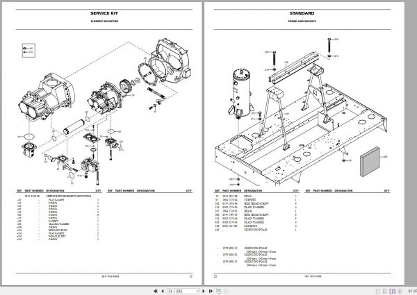 Atlas Copco Portable Compressors XRVS 476 Cd Parts List 2955 0240 01 2005 1