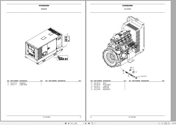 Atlas Copco Portable Generators QAS 20 Pd Parts List 2955 0570 03 2006 1