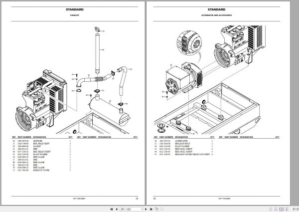 Atlas Copco Portable Generators QAS 35 Pd Parts List 2955 0330 00 2005 1