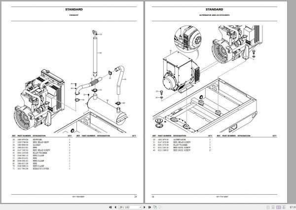 Atlas Copco Portable Generators QAS 55 Pd Parts List 2955 0340 00 2005 1