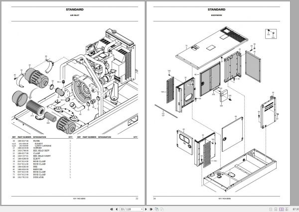 Atlas Copco Portable Generators QAS 60 Pd Parts List 2955 0600 02 2006 1
