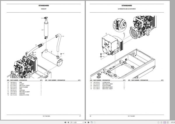 Atlas Copco Portable Generators QAS 80 Pd Parts List 2955 0610 02 2006 1