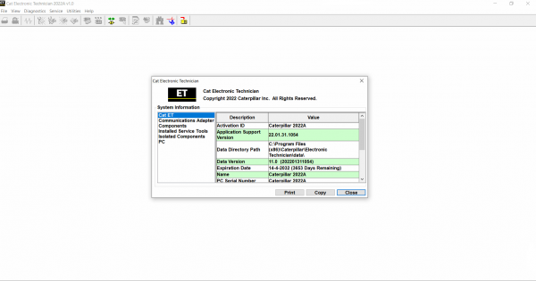 CAT ET 2022A Install Active 3