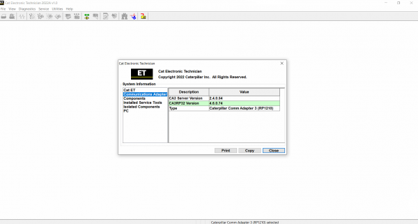 CAT ET 2022A Install Active 4 1
