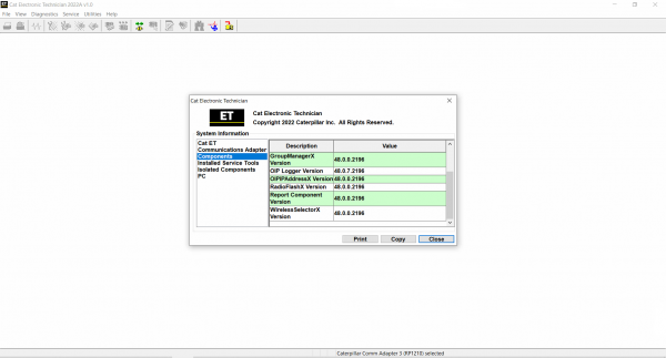 CAT ET 2022A Install Active 5 1