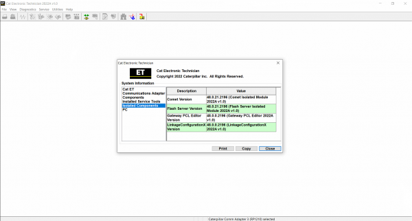 CAT ET 2022A Install Active 7 1