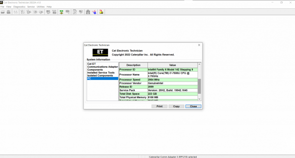 CAT ET 2022A Install Active 8 1