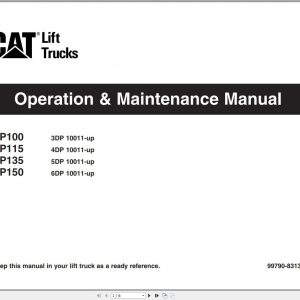 CAT Forklift DP100 DP115 DP135 DP150 Schematic Operation Maintenance Service Manual EN 1