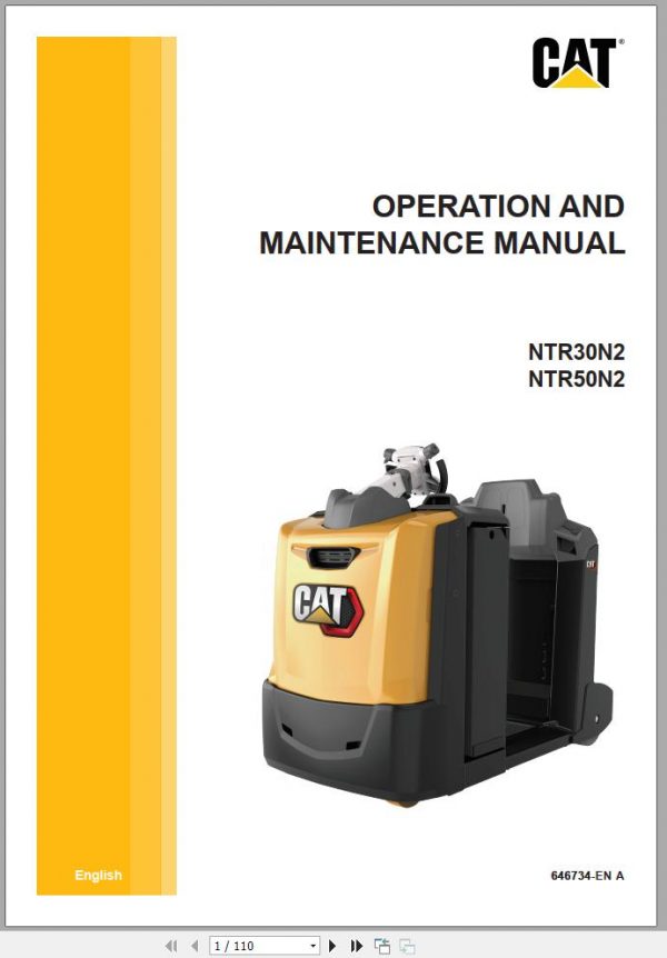 CAT Forklift NO12N2FP NO20N2XP NO25N2P NTR30N2 NTR50N2 Operation Maintenance Service Manual EN ES PT 1