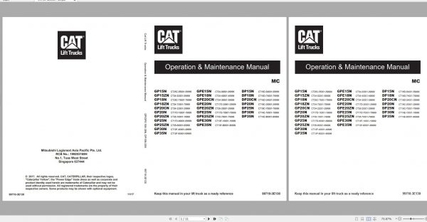Caterpillar Forklift DP20N DP30N DP35N Service Operation Maintenance Manual 04 2