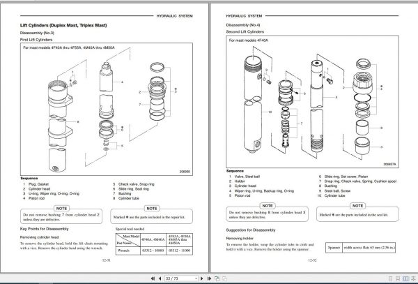 Caterpillar Forklift DP40K DP40KL Service Manual EN FR