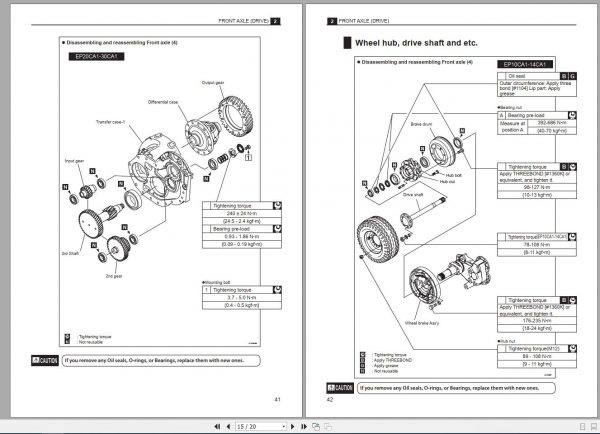 Caterpillar Forklift EP10HCA1J EP30CA1J Service Operation and Maintenance Manual 02 4