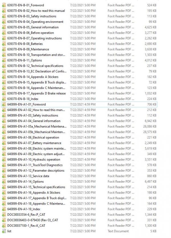 Caterpillar Forklift EP16ANT Service Operation Maintenance Manual 01.2021 3