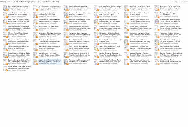 Chevrolet Cruze L4 1.4L 2017 Electrical Wiring Diagram 1