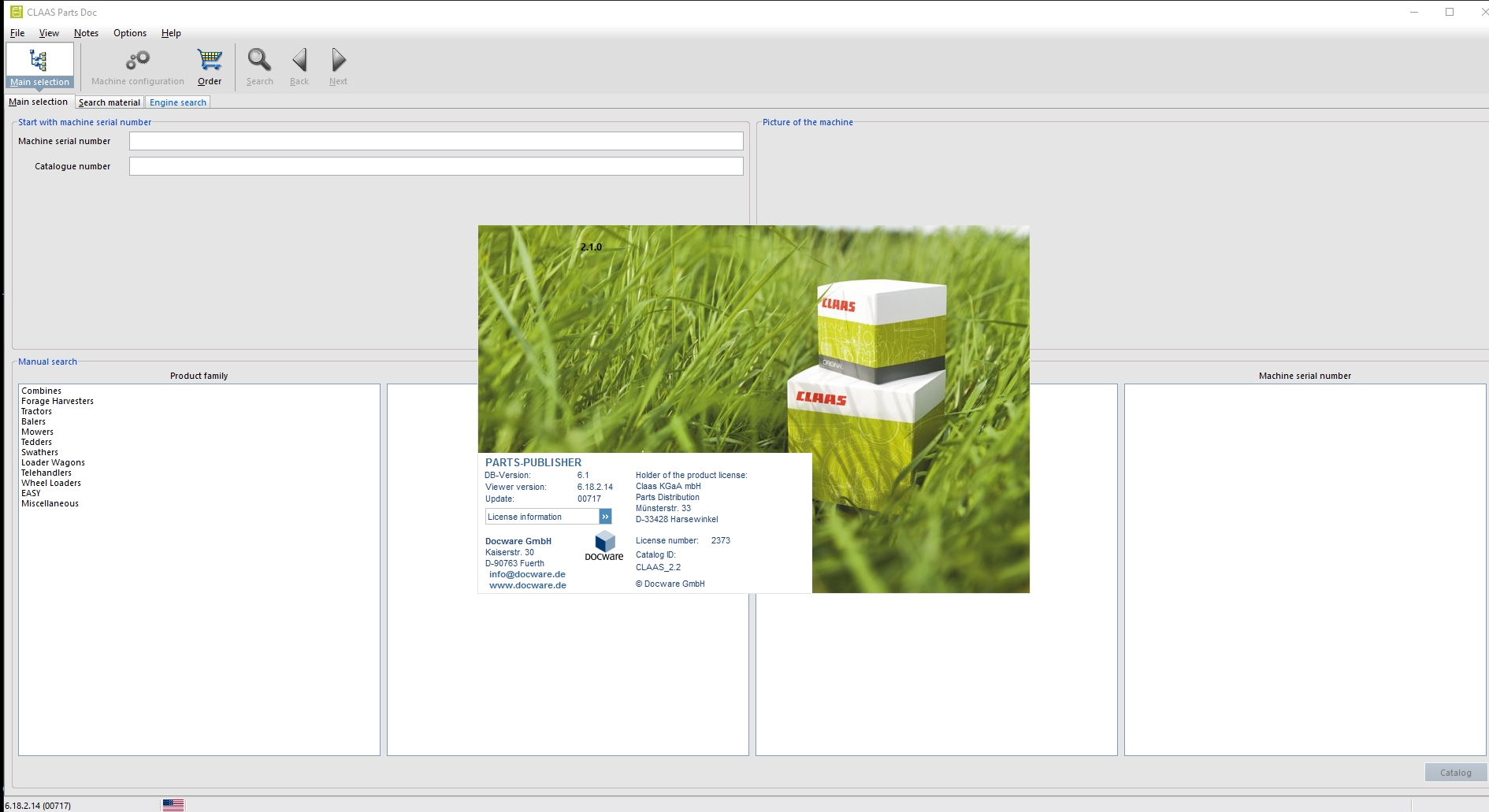 Claas Parts Doc 2.2 03.2022 Agricultural Updated 717 EPC Spare Parts Catalog DVD 1