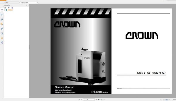 Crown Forklift 338GB PDF Service Part Manual DVD 4