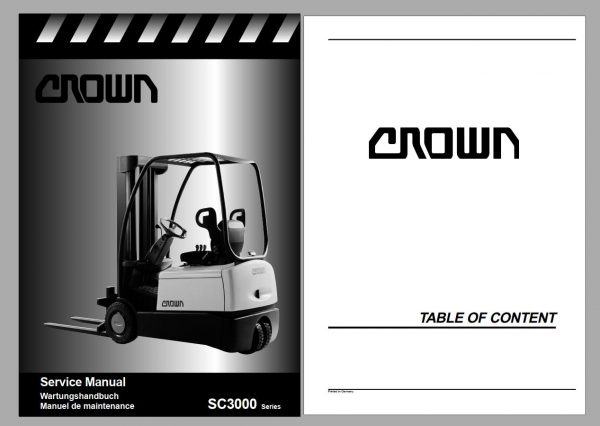 Crown Forklift 338GB PDF Service Part Manual DVD 5