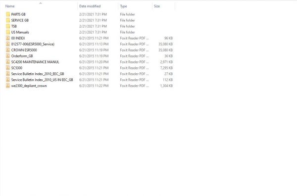 Crown Forklift TIL 2010 Service and Parts MANUALS DVD VERSION