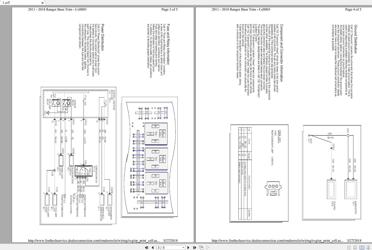 FORD RANGER, EVEREST 20012017 Wiring Diagram