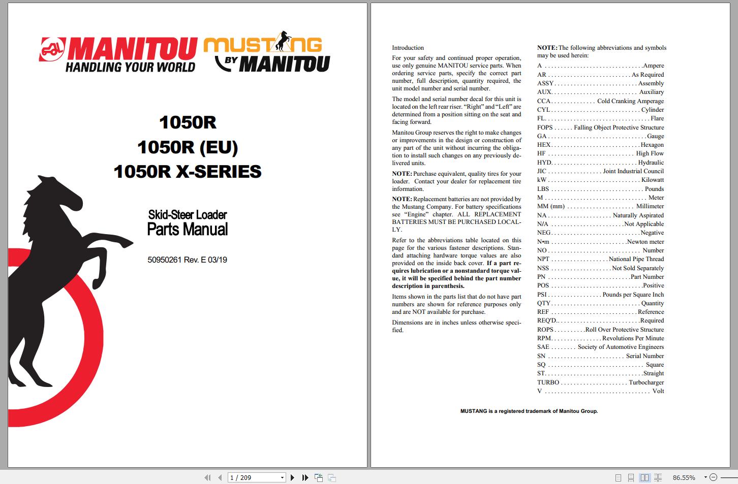 GEHL Heavy Equipment Skid Steer Loader 2022 PDF Parts Manual