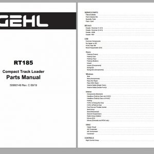 GEHL Heavy Equipment Track Loader 2022 PDF Parts Manual