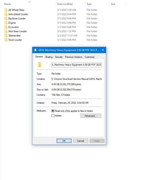 GEHL Machinery Heavy Equipment 4.89 GB PDF 2022 Service Manuals Hydraulic Electrical Schematic DVD 1 1