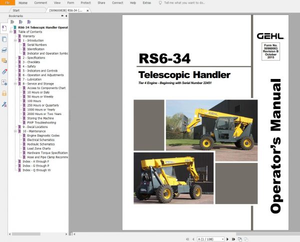 GEHL Machinery Heavy Equipment 5.29 GB PDF 2022 Operator Manuals DVD 10