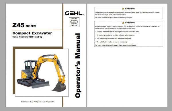 GEHL Machinery Heavy Equipment 5.29 GB PDF 2022 Operator Manuals DVD 11