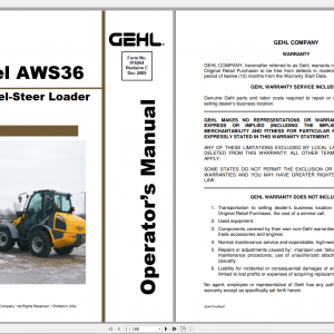 Gehl All Wheel Steer Loader 2022 Operators Manual 1