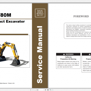 Gehl Heavy Equipment Excavator Updated 2022 PDF Service Manual 1