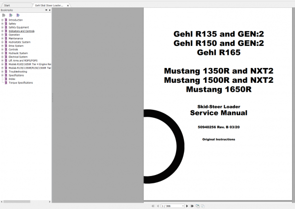 Gehl Heavy Equipment Skid Steer Loader Updated 2022 PDF Service Manual 1