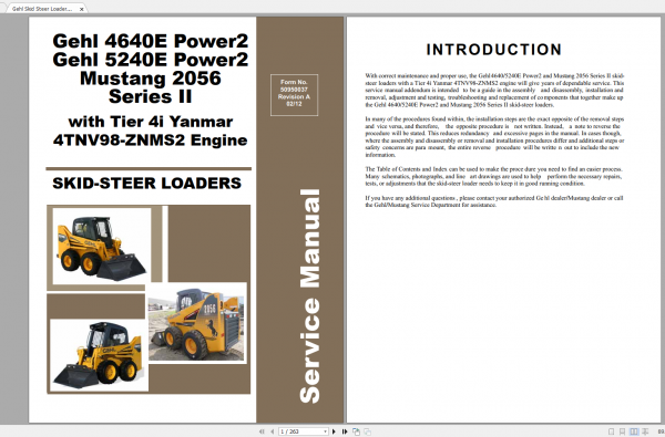 Gehl Heavy Equipment Skid Steer Loader Updated 2022 PDF Service Manual 3