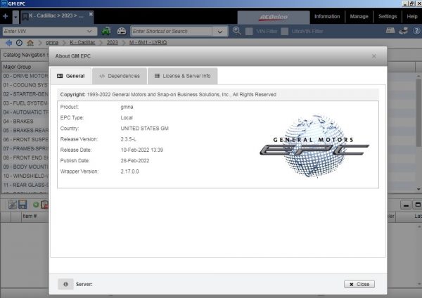 General Motors GMNA EPC 03.2022 Spare Parts Catalog DVD 1