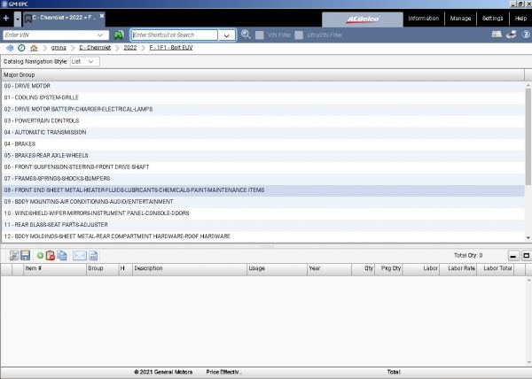 General Motors GMNA EPC 03.2022 Spare Parts Catalog DVD 4