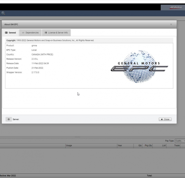 General Motors GMNA EPC 03.2022 Spare Parts Catalog DVD