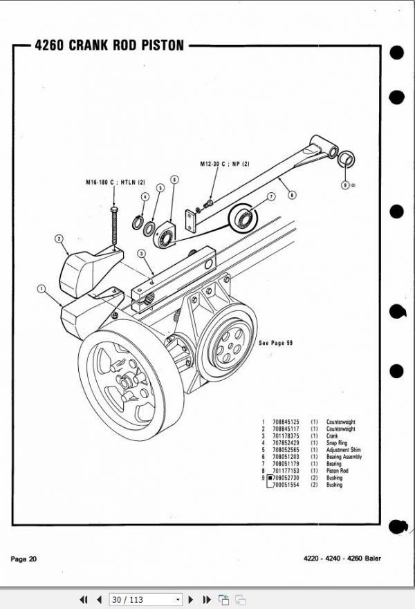 HESSTON 422042404260 Balers Spare Parts Catalog 2