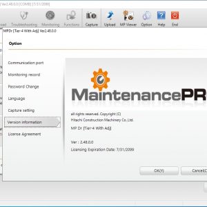 Hitachi Construction Machinery MPDr Tier 4 With Adj Ver 2.48.0.0 Diagnostic Software DVD 13
