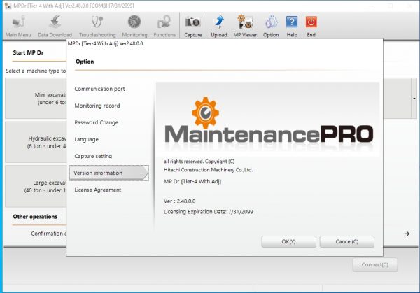 Hitachi Construction Machinery MPDr Tier 4 With Adj Ver 2.48.0.0 Diagnostic Software DVD 13