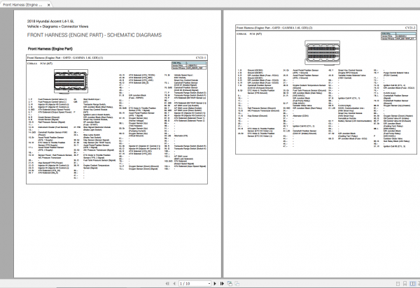 Hyundai Accent L4 1.6L 2018 Electrical Wiring Diagram 1