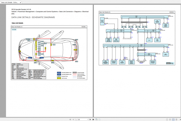Hyundai Sonata L4 2.4L 2018 Elecrical Wiring Diagram 0