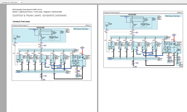 Hyundai Truck SantaFe FWD L4 2.4L 2018 Electrical Wiring Diagram 3