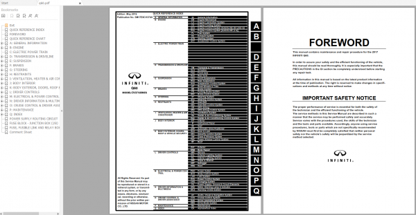 INFINITI Q60 CV37 Series SM17E0CV37U0 Workshop Manual Circuit Diagram 05.2016 1