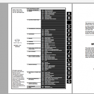 NISSAN INFINITI Collection Models 2017 Workshop Repair Manual Diagrams DVD PDF Infiniti Qx30 H15 Series Sm17E00H15U0 Workshop Manual Wiring Diagram 03.2016 1