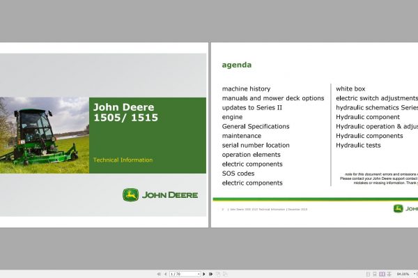 John Deere Continent 1505 1515 Technical Manual 12.2010 1